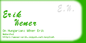 erik wener business card